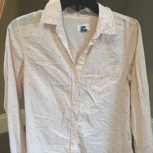 Perfect for Valentines Day Pink Button Up